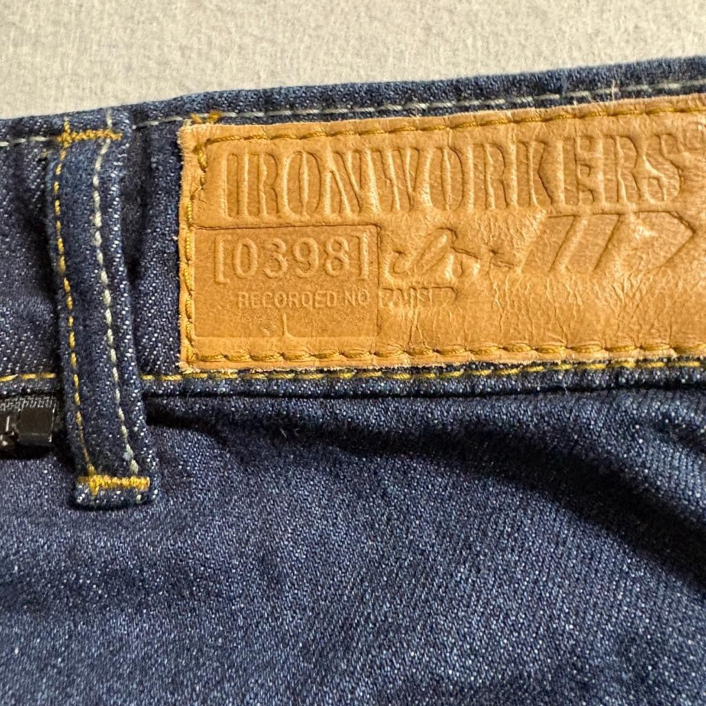 Iron Workers Kevlar Reinforced Motorcycle Riding Jeans Mens Size 6 Blue Denim
