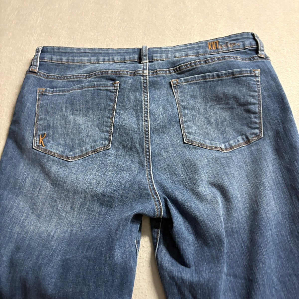 KUT from the Kloth Carrie Boyfriend Jeans Womens Size 12 Medium Wash Stretch