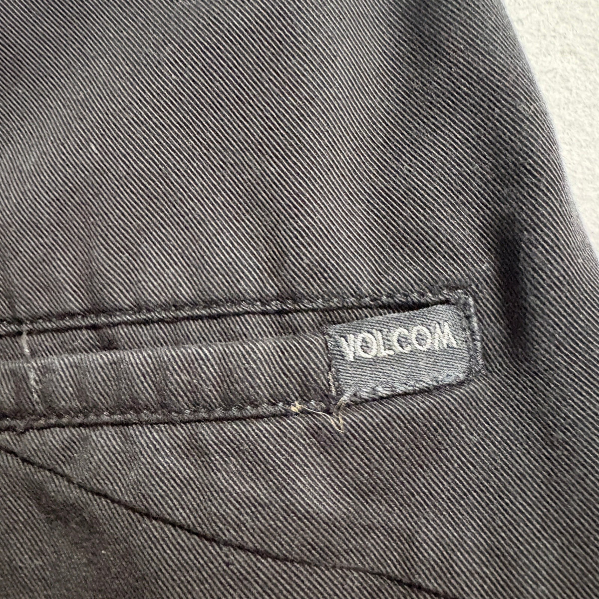 Volcom Stone Corpo Class Chino Shorts Mens 32 Black Cotton Twill Skate Casual