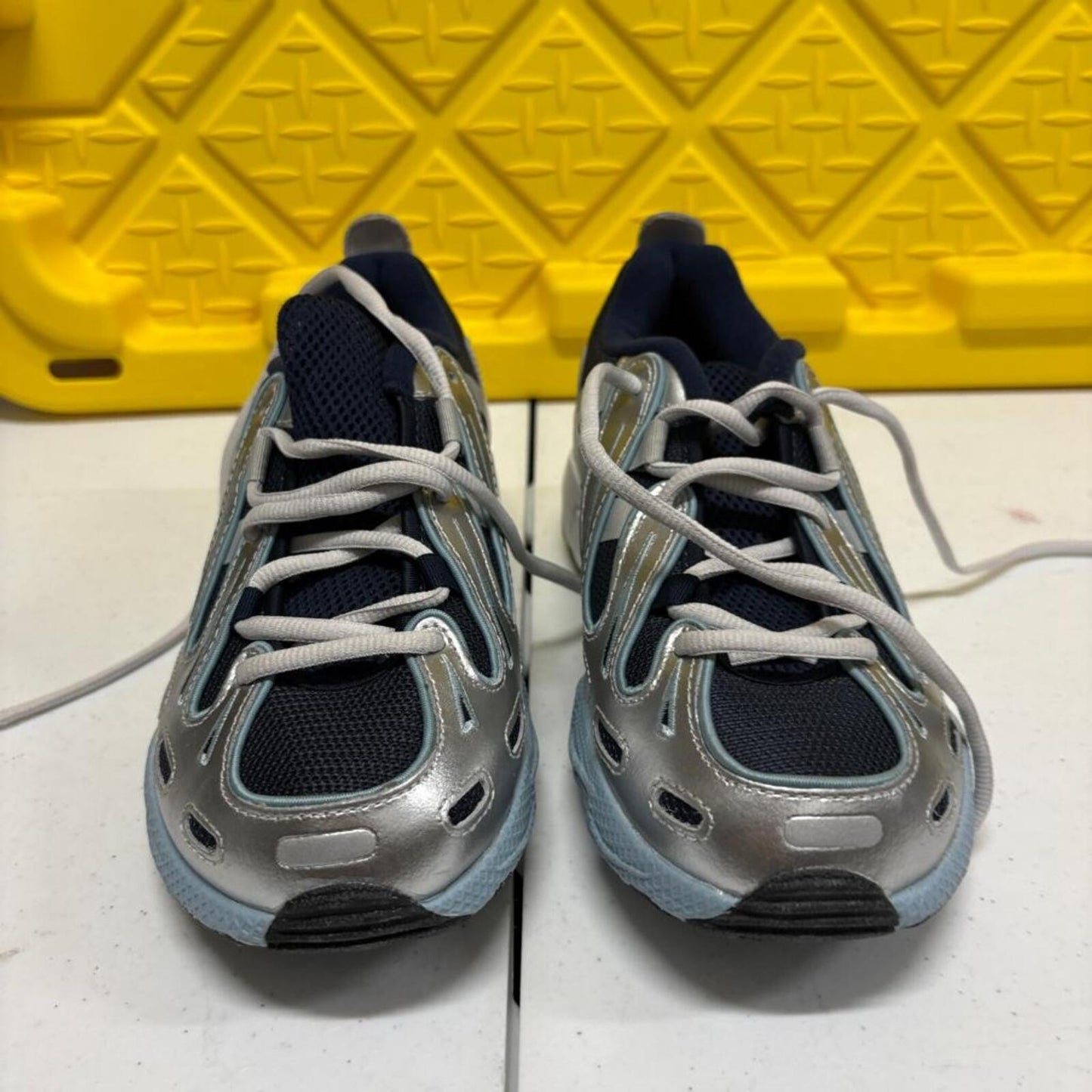 Adidas Equipment Gazelle Navy Silver Metallic Mens Size 5 Running Shoes EE7746