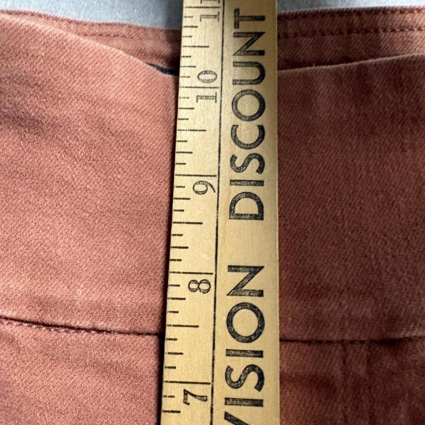 Lee Sculpting Slim Fit Slim Leg Pants Womens 8 Short Brown Pull On Stretch
