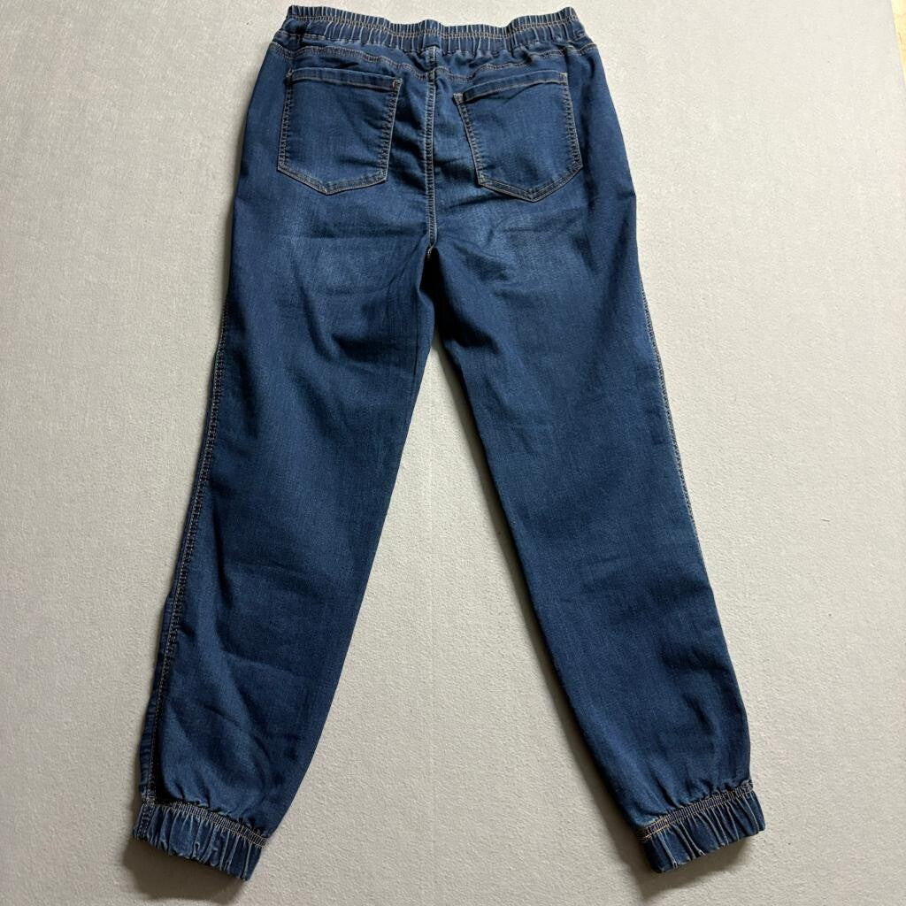 One 5 One Denim Joggers Womens Small Blue Elastic Drawstring Waist Stretch Jeans