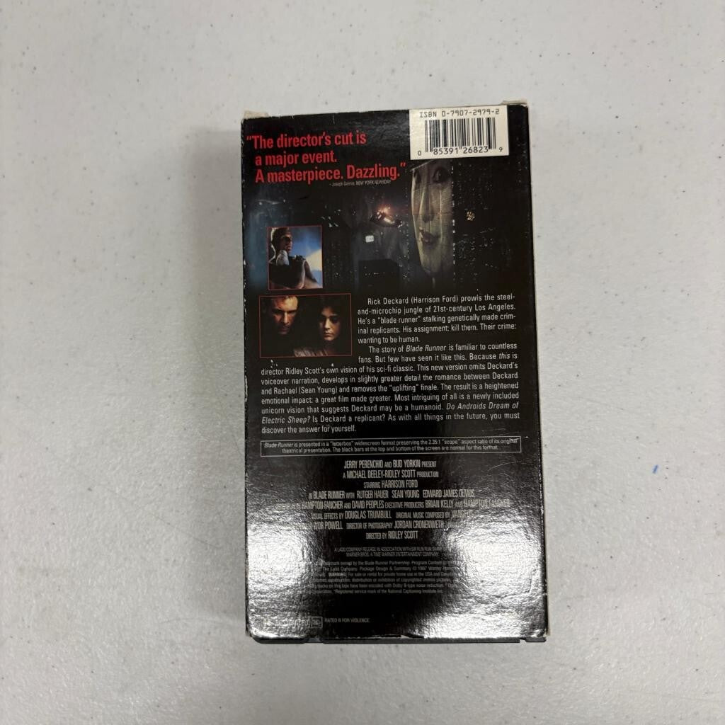 Blade Runner VHS The Directors Cut Special Widescreen Edition Harrison Ford