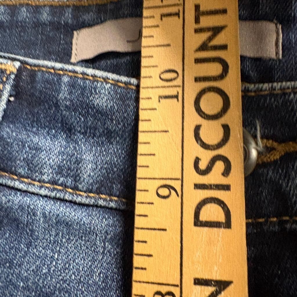 Joe's Jeans Womens 27 Distressed Boyfriend Straight Leg Blue Denim Cuffed