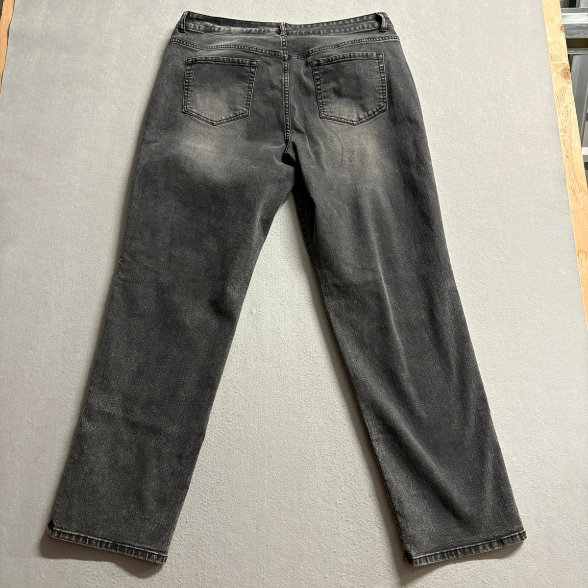 LOGO Lori Goldstein Limited Edition Boyfriend Jeans Womens 16T Gray Patchwork