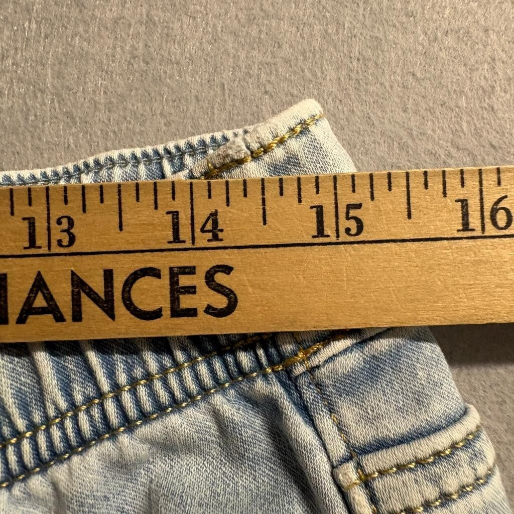 Gap Wide Leg Denim Joggers Womens Small Regular Light Wash Elastic Waist