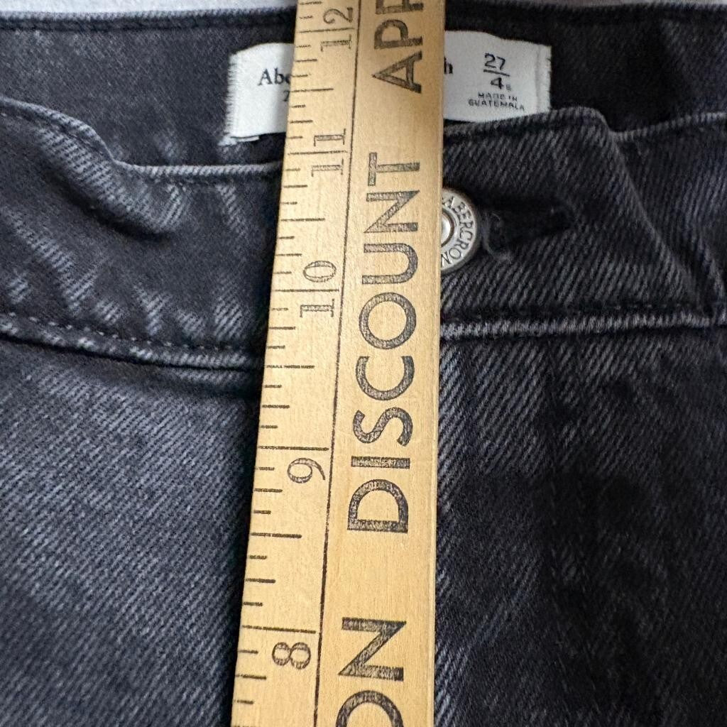 Abercrombie & Fitch 70s Vintage Flare Jeans Womens 27 4S Black Ultra High Rise