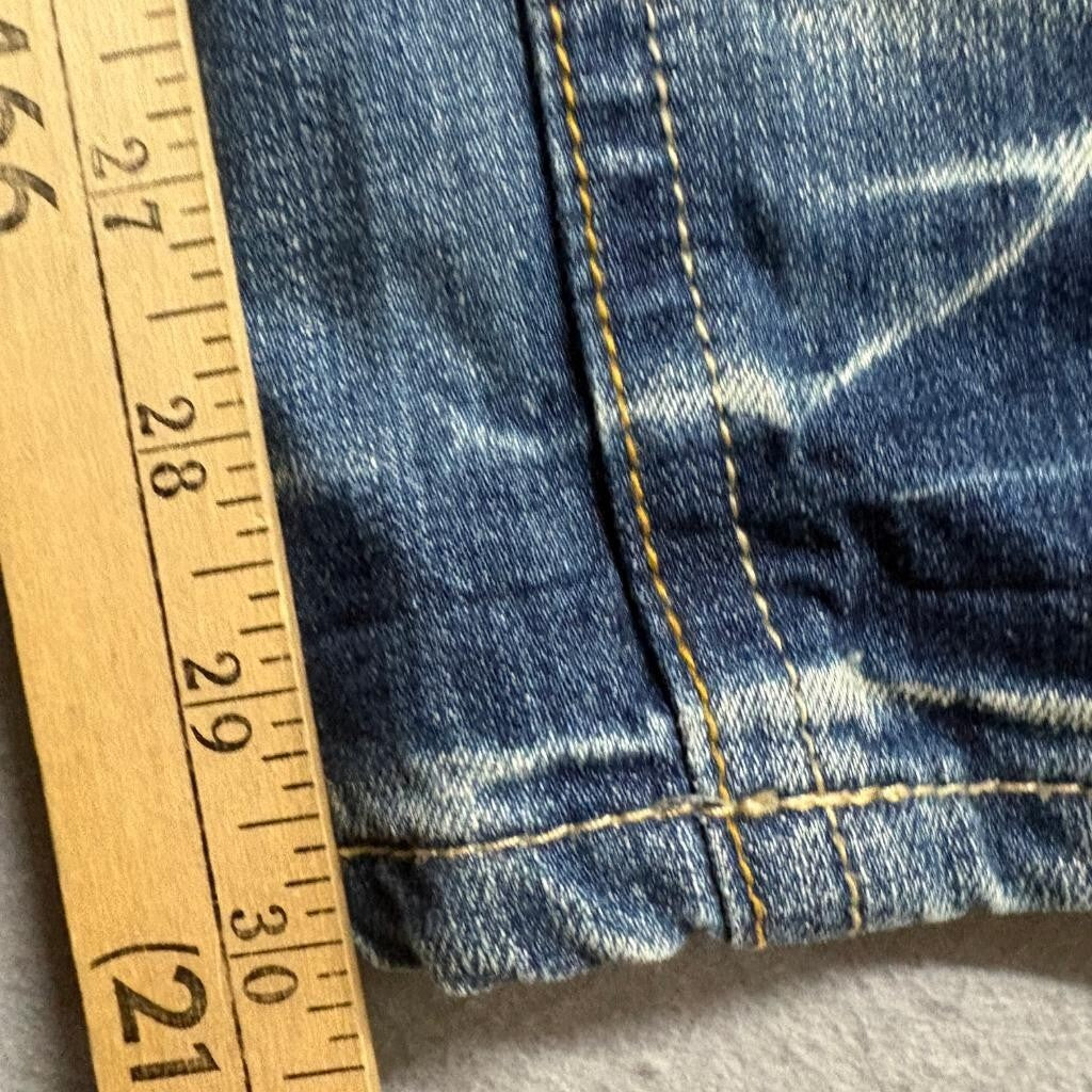 Cubic Product Jeans Mens XL Blue Denim Straight Leg Whiskered 100% Cotton