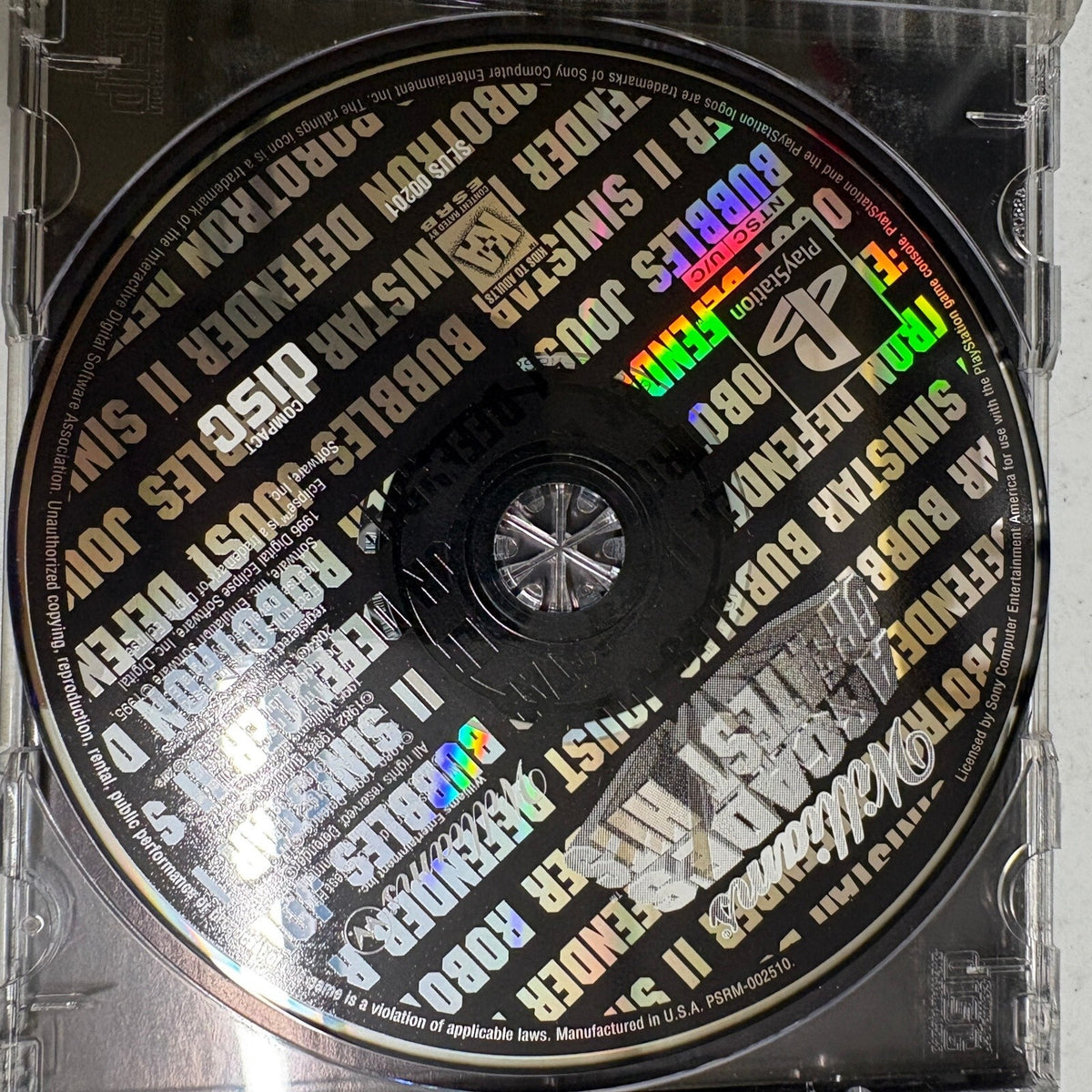 Williams Arcades Greatest Hits Sony PlayStation PS1 Complete Classic Games Black