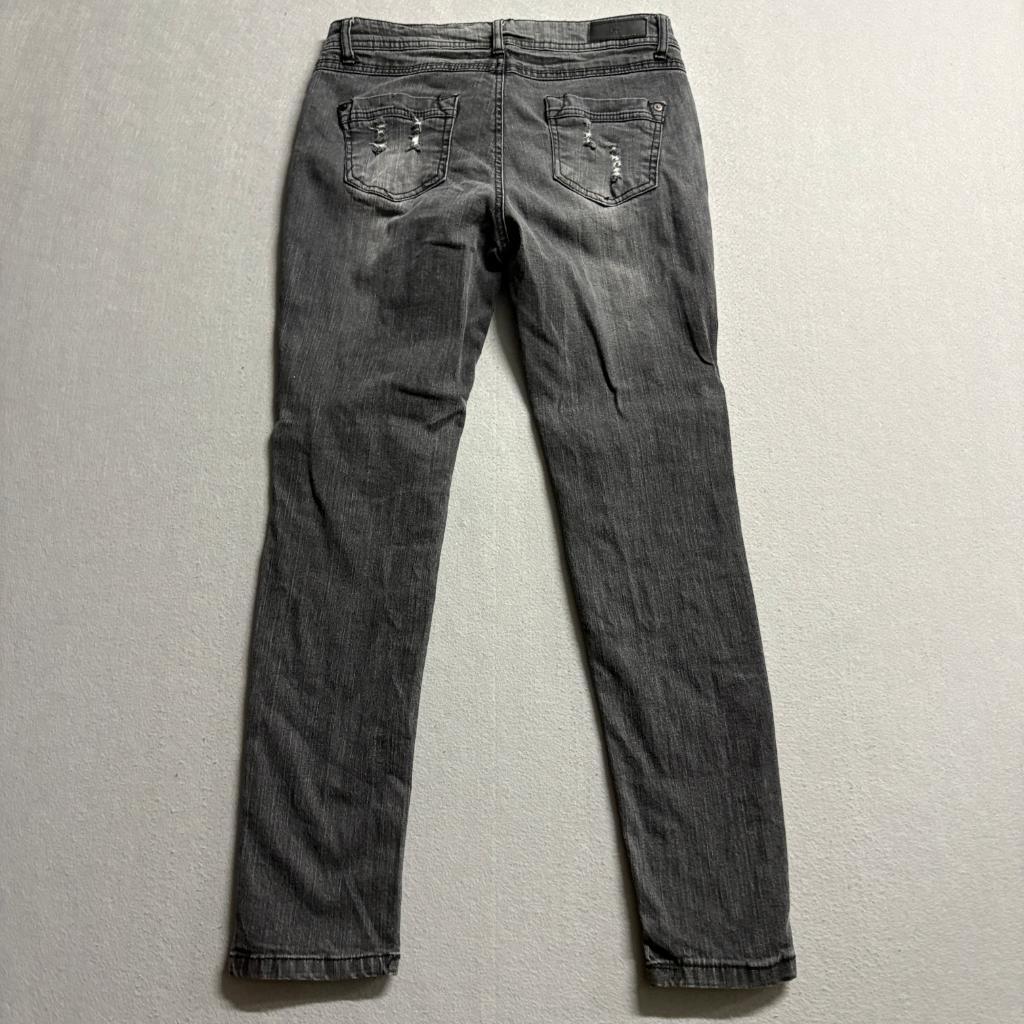 Monarda Distressed Skinny Jeans Womens Size 7 Gray Denim Stretch Ripped Pockets