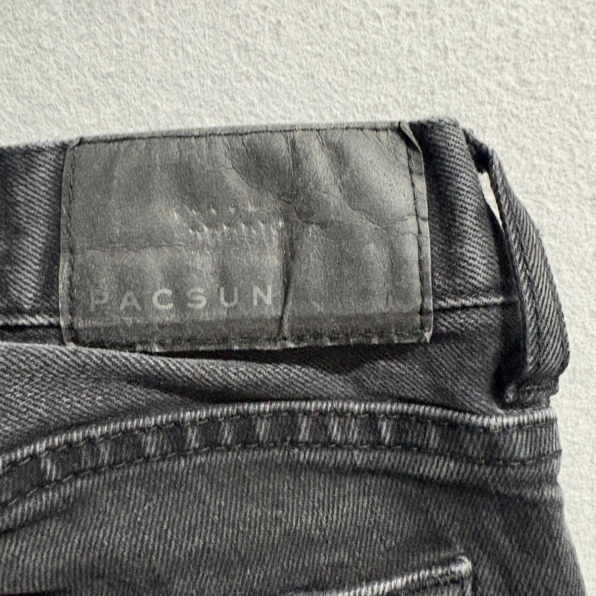 PacSun Skinny Jeans Mens 33x30 Black Distressed Ripped Moto Denim