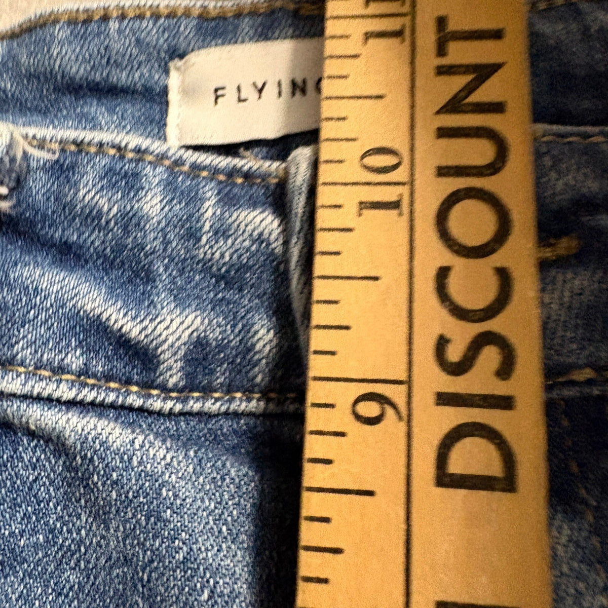 Flying Monkey Womens Size 27 Distressed Straight Leg High Rise Blue Jeans F4508