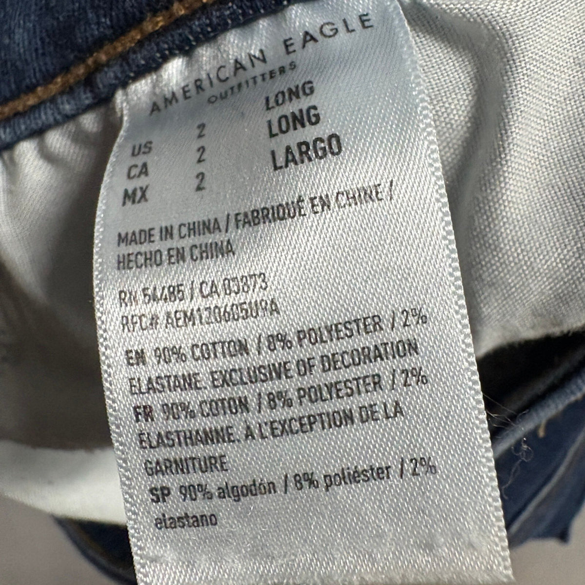 American Eagle Next Level Stretch Jegging Womens Size 2 Long Distressed Jeans