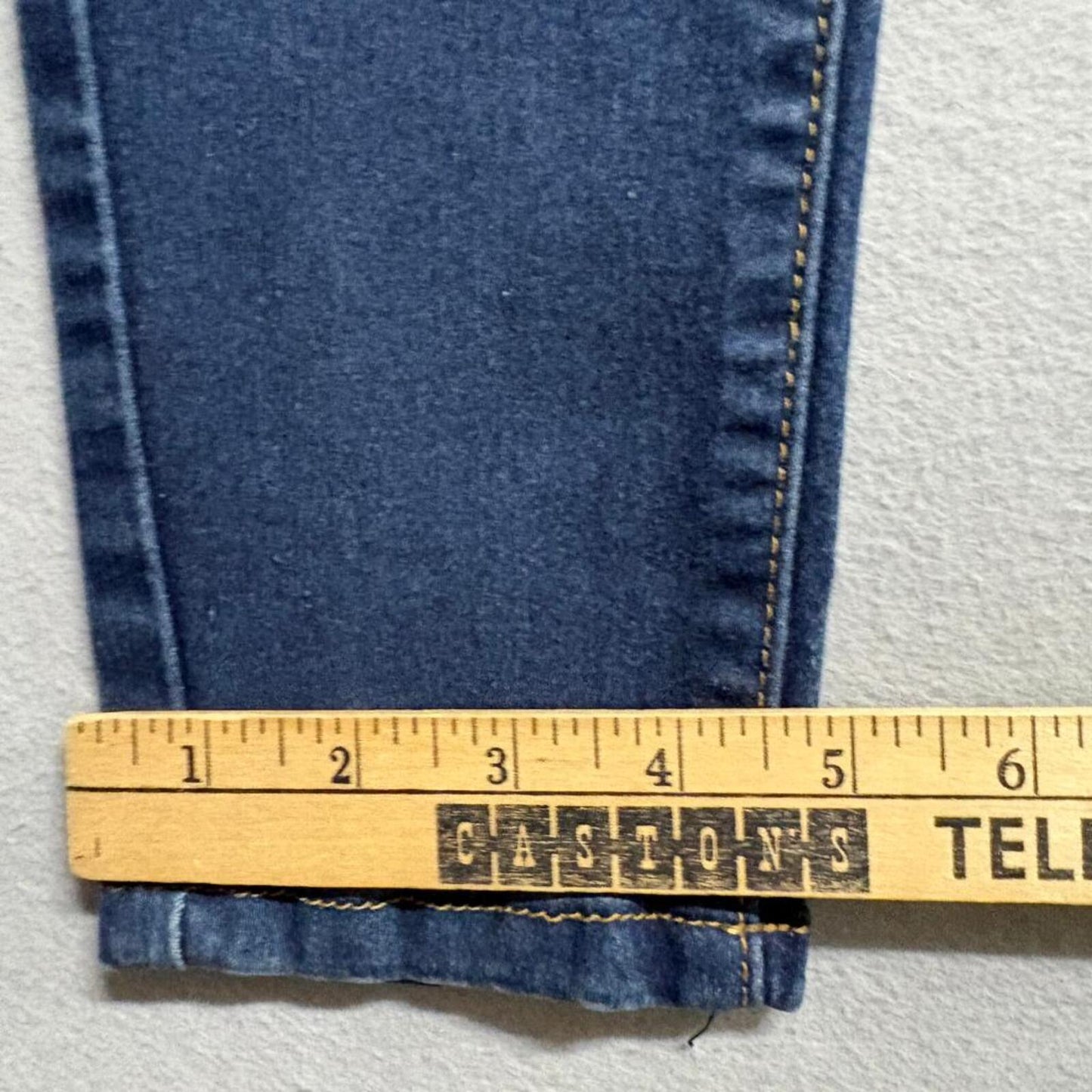 Ling Collection High Rise Skinny Jeans Womens 9/10 Dark Wash Stretch Denim Blue