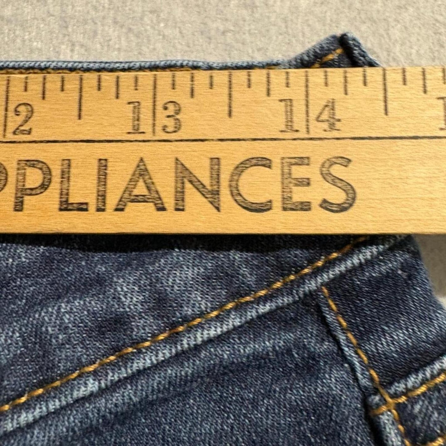 American Bazi Skinny Jeans Womens Size 9 Blue Denim Stretch Roll Up 29x28 USA