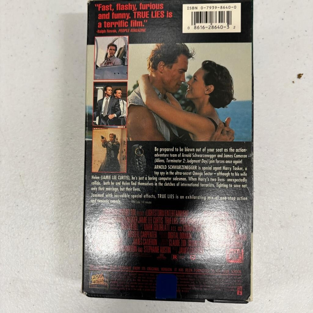 True Lies VHS Arnold Schwarzenegger James Cameron Premiere Series Fox Video