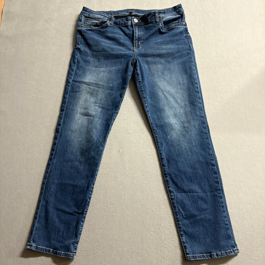 Kut from the Kloth Boyfriend Jeans Womens 14 Blue Denim Medium Wash Stretch