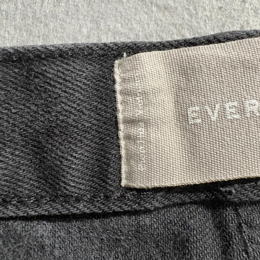 Everlane High Rise Skinny Jeans Womens 26 Black Denim Raw Hem Stretch