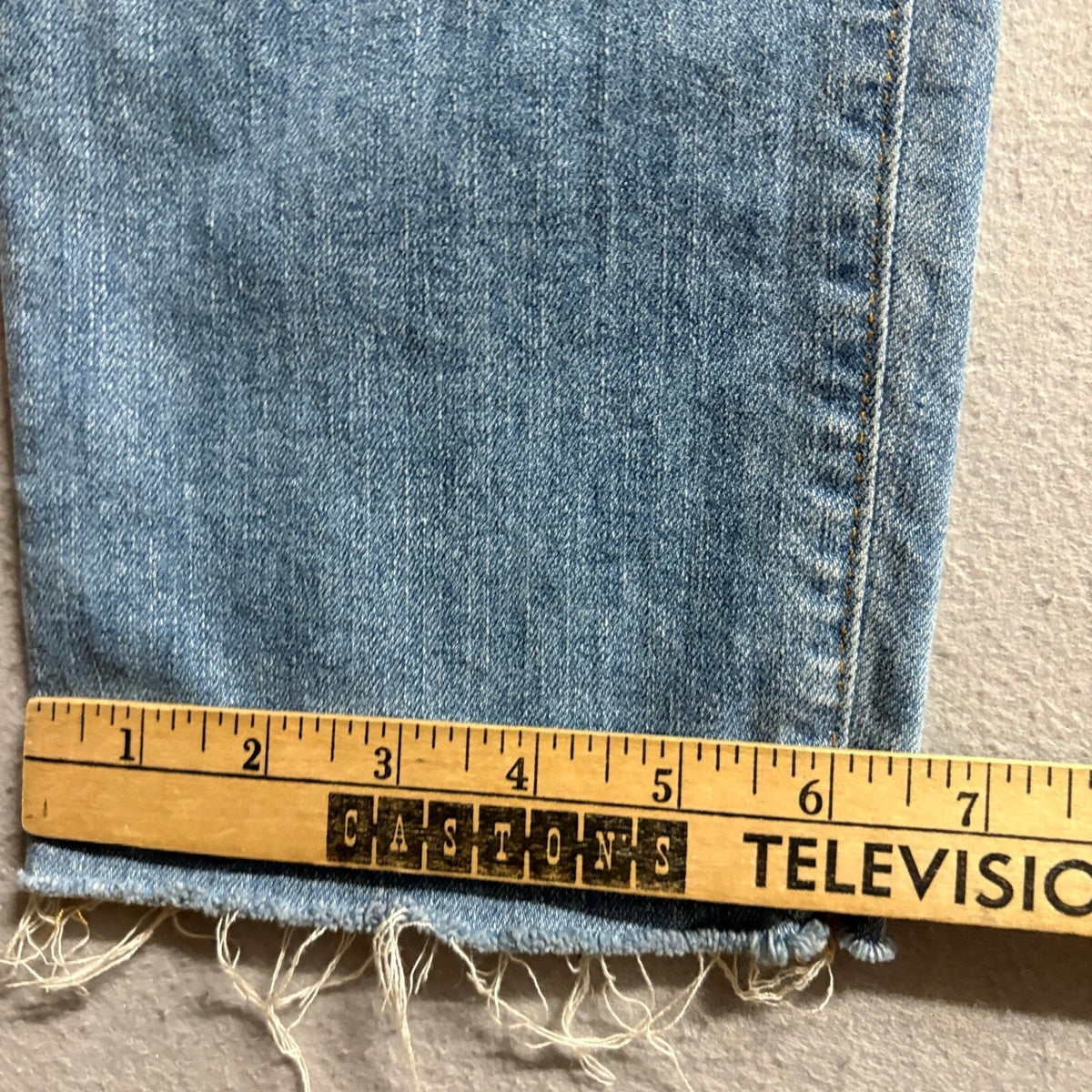 Madewell The Perfect Vintage Jean Womens 27 Blue Distressed Raw Hem High Rise