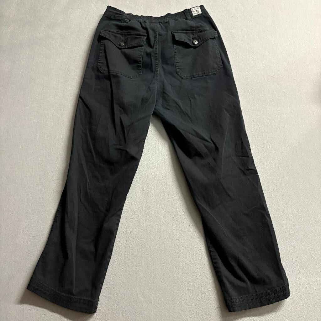 Supplies by Unionbay Cargo Pants Womens 10 30W Black Stretch Utility Ankle Crop