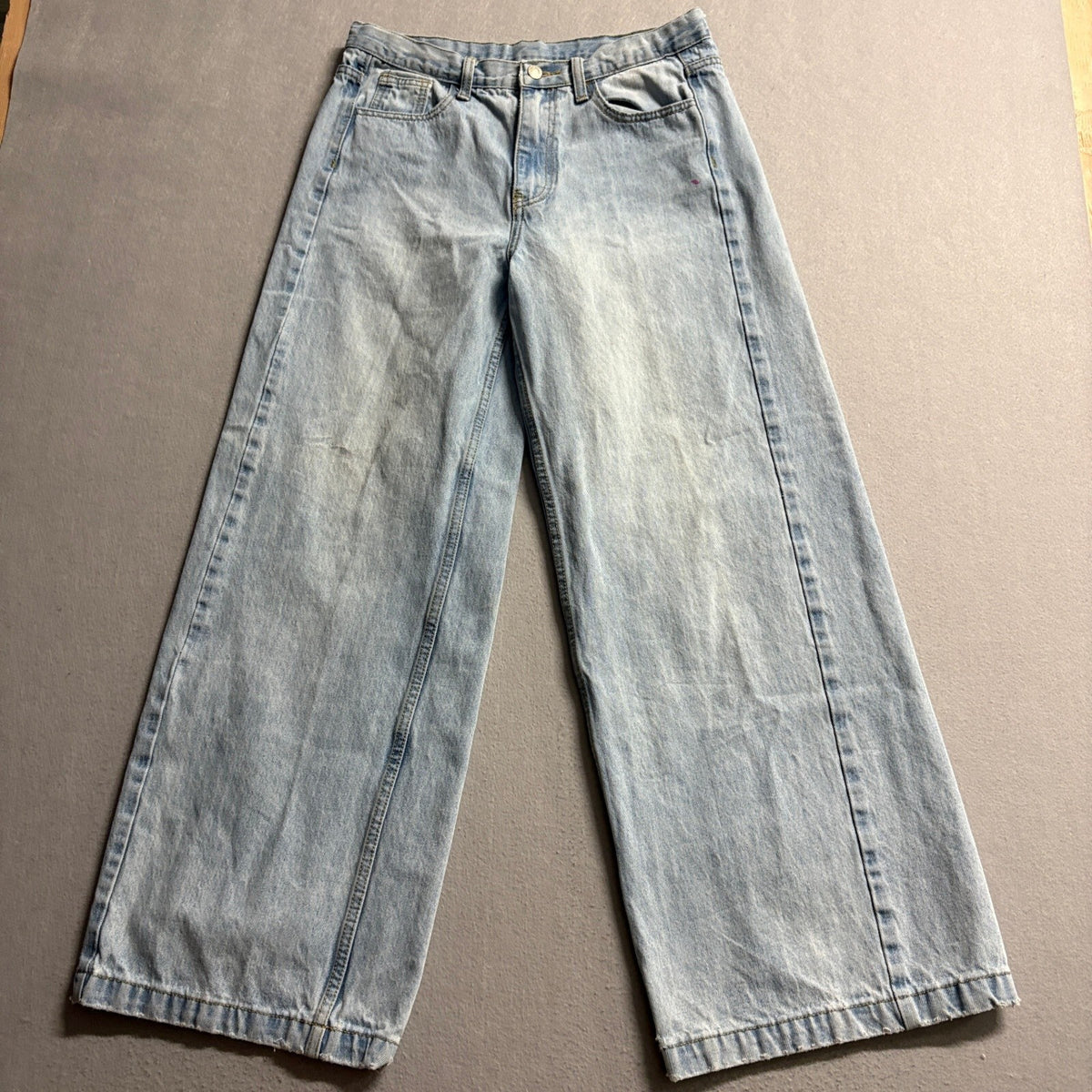 J. Galt Brandy Melville Wide Leg Jeans Womens Size Small Light Wash High Rise