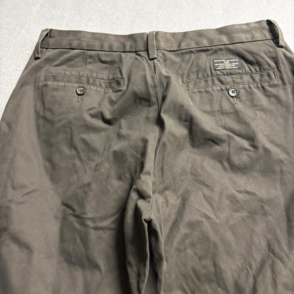 Banana Republic Gavin Chino Pants Mens 32x32 Brown 100% Cotton Straight Leg