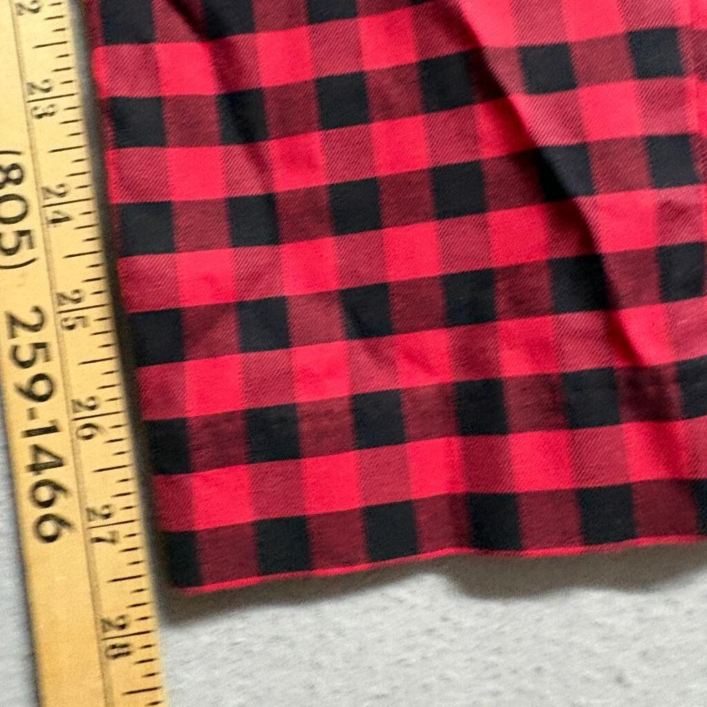 Louis Castel Red Black Buffalo Plaid Pants Womens Size 70 Cotton Blend Golf