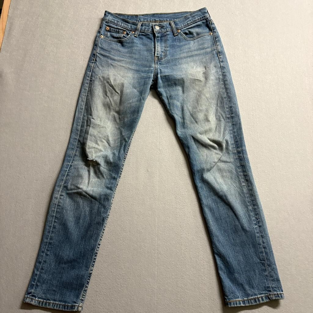 Levis 511 Slim Jeans Mens 30x30 Blue Denim Distressed Faded Workwear