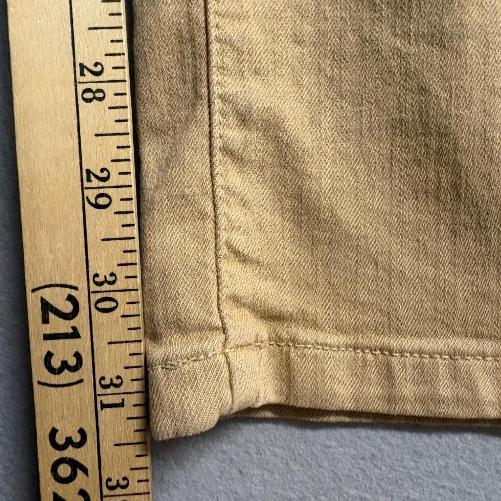 LL Bean True Shape Denim Jeans Womens 14 MT Tan Classic Fit Straight Leg NWT
