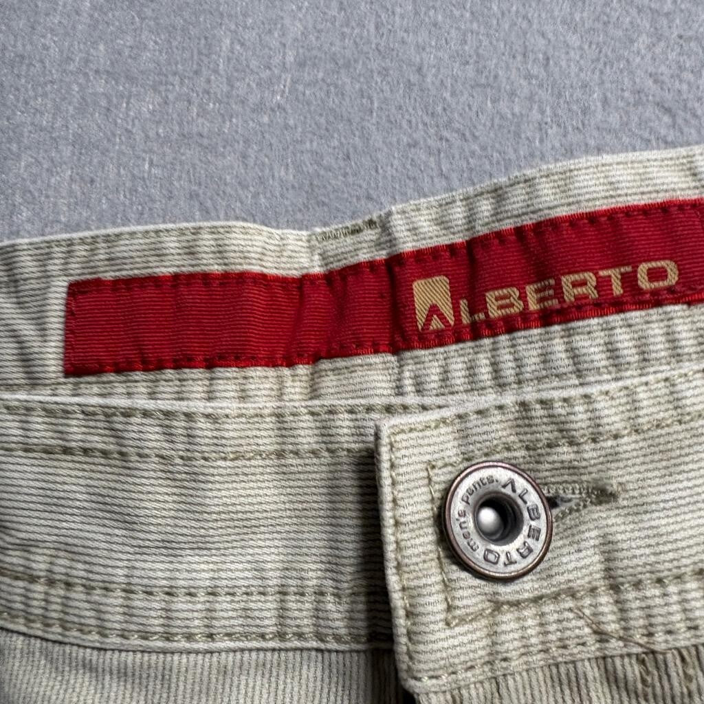 Alberto Tim Corduroy Pants Mens 54 Beige Fine Cotele Straight Leg Cord Pants