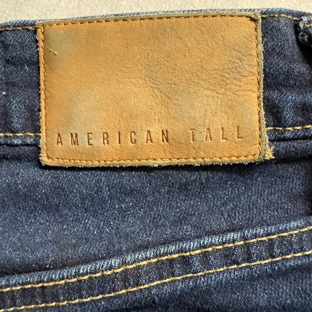 American Tall Chloe High Rise Flare Jeans Womens 27 x 35 Indigo Dusk Blue