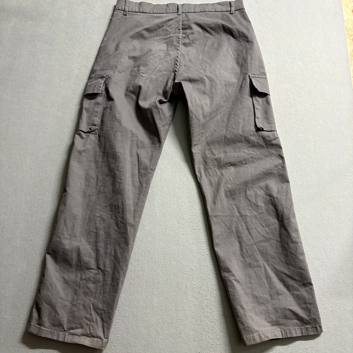 boohooMAN Cargo Pants Mens 32 Gray Cotton Blend Flat Front Casual Utility Pants