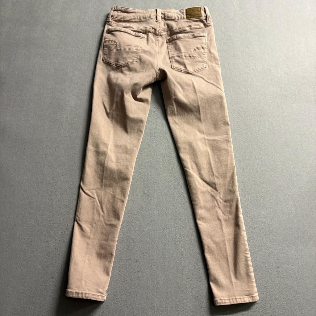 American Eagle Super Stretch X Hi-Rise Jegging Jeans Womens 4 Regular Tan Beige