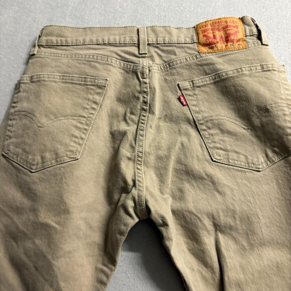 Levis 505 Regular Fit Jeans Mens 31x30 Brown Khaki Denim Straight Leg Pants