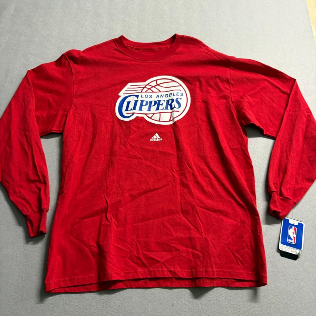 Los Angeles Clippers Adidas Long Sleeve Shirt Mens XL Red NBA Graphic Tee New