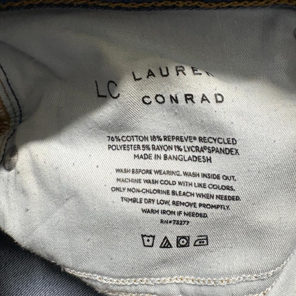LC Lauren Conrad Girls Skinny Crop Jeans Size 0 Blue Denim Stretch Cuffed