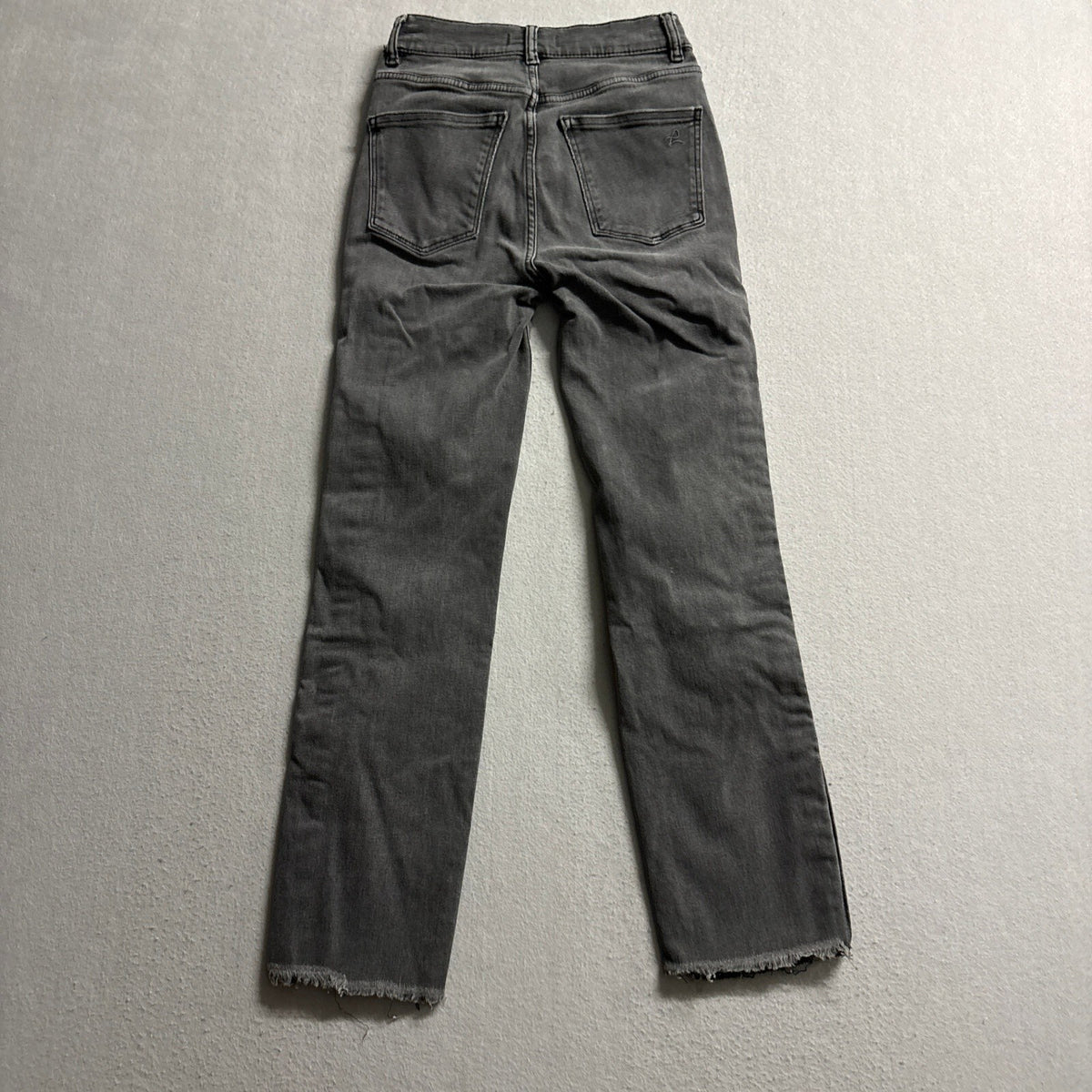 DL1961 Mara Ankle High Rise Straight Denim Jeans Womens Size 24 Charcoal Black