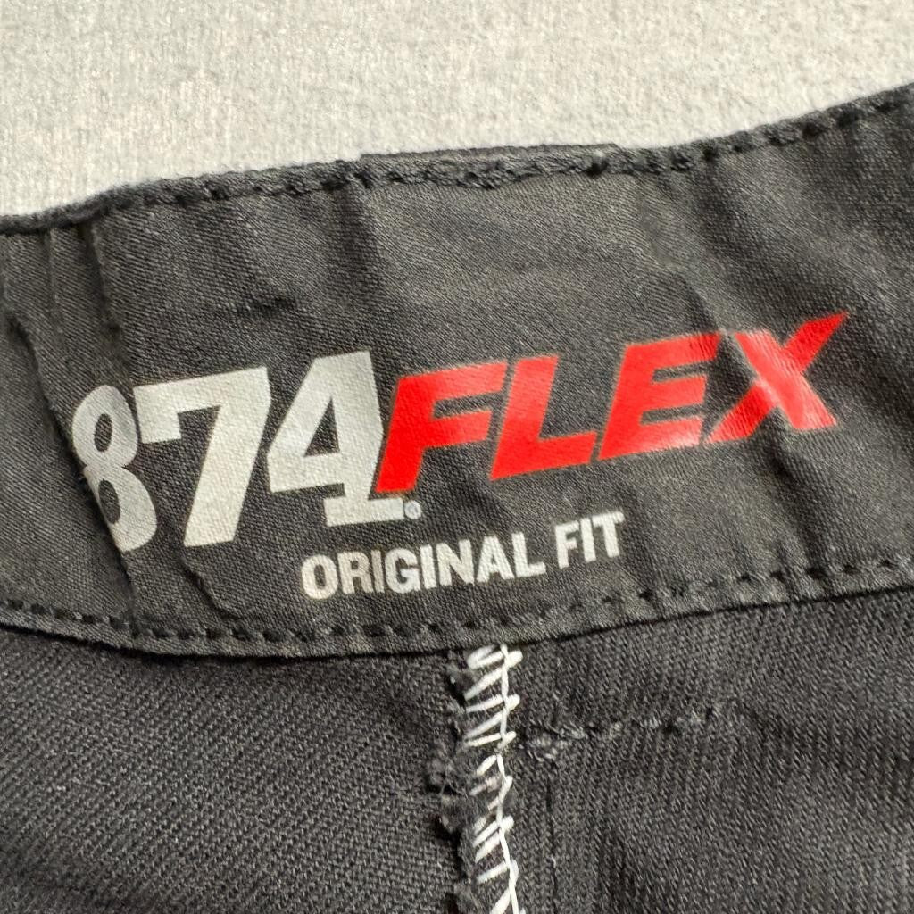 Dickies 874 Flex Mens 42x30 Black Original Fit Work Pants Chino Twill