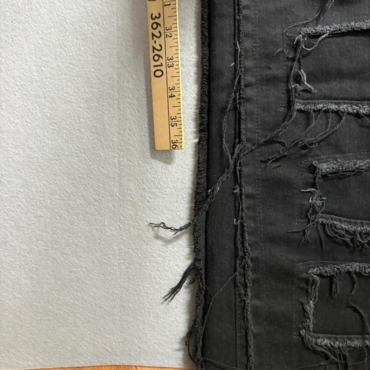 Rockstar Original RSM 225 Hallie Flare Denim Jeans Mens 30 Black Distressed