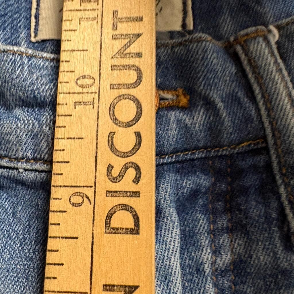 Madewell The Perfect Vintage Jean Womens 25 Blue Denim High Rise Raw Hem Stretch