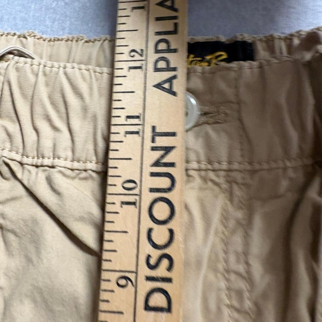 Stan Ray Easy Pants Mens Medium Khaki Tan Cotton Drawstring Elastic Waist