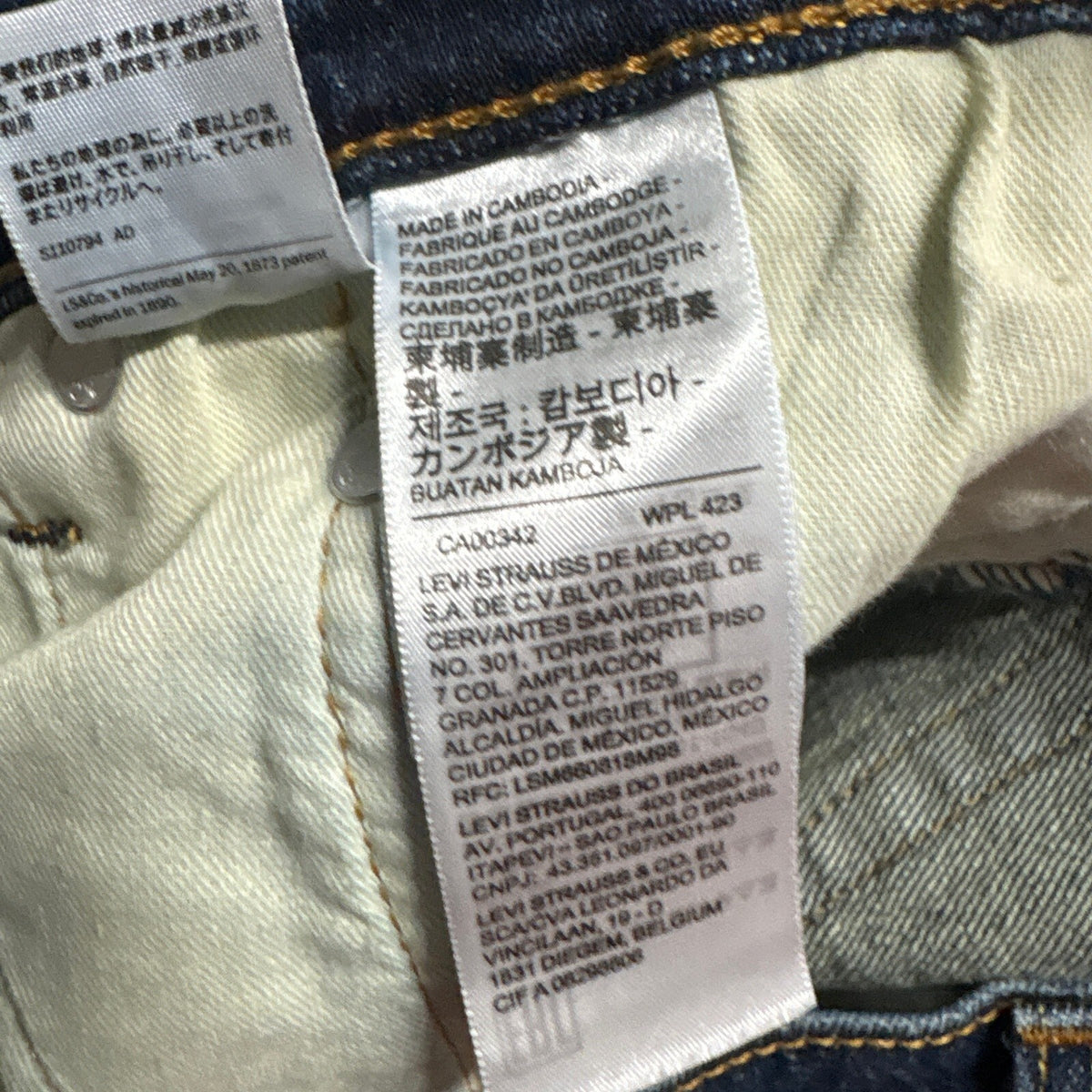 Levis 505 Regular Fit Jeans Mens 38x30 Dark Wash Blue Denim Pants PC9-00505-1989