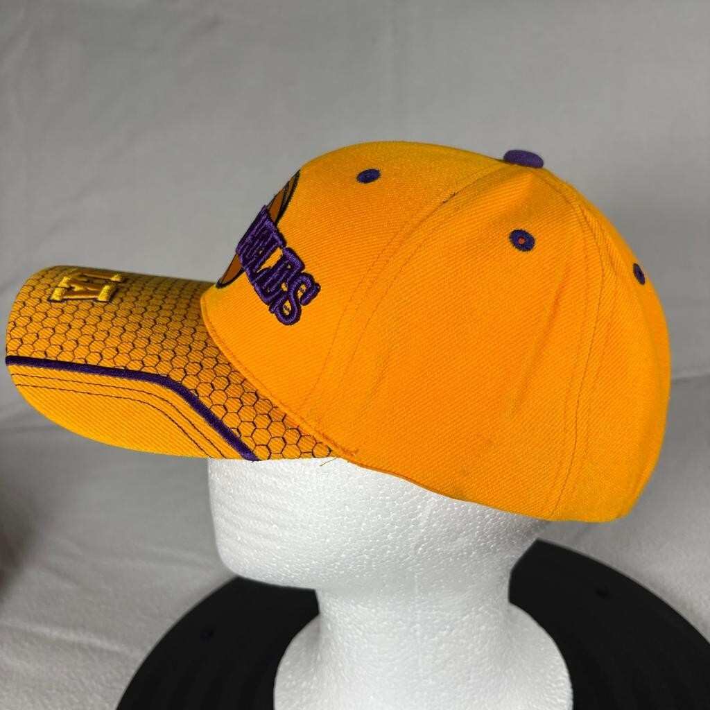 Los Angeles Lakers Hat Sam's Cap Yellow Purple LA Embroidered Hook Loop