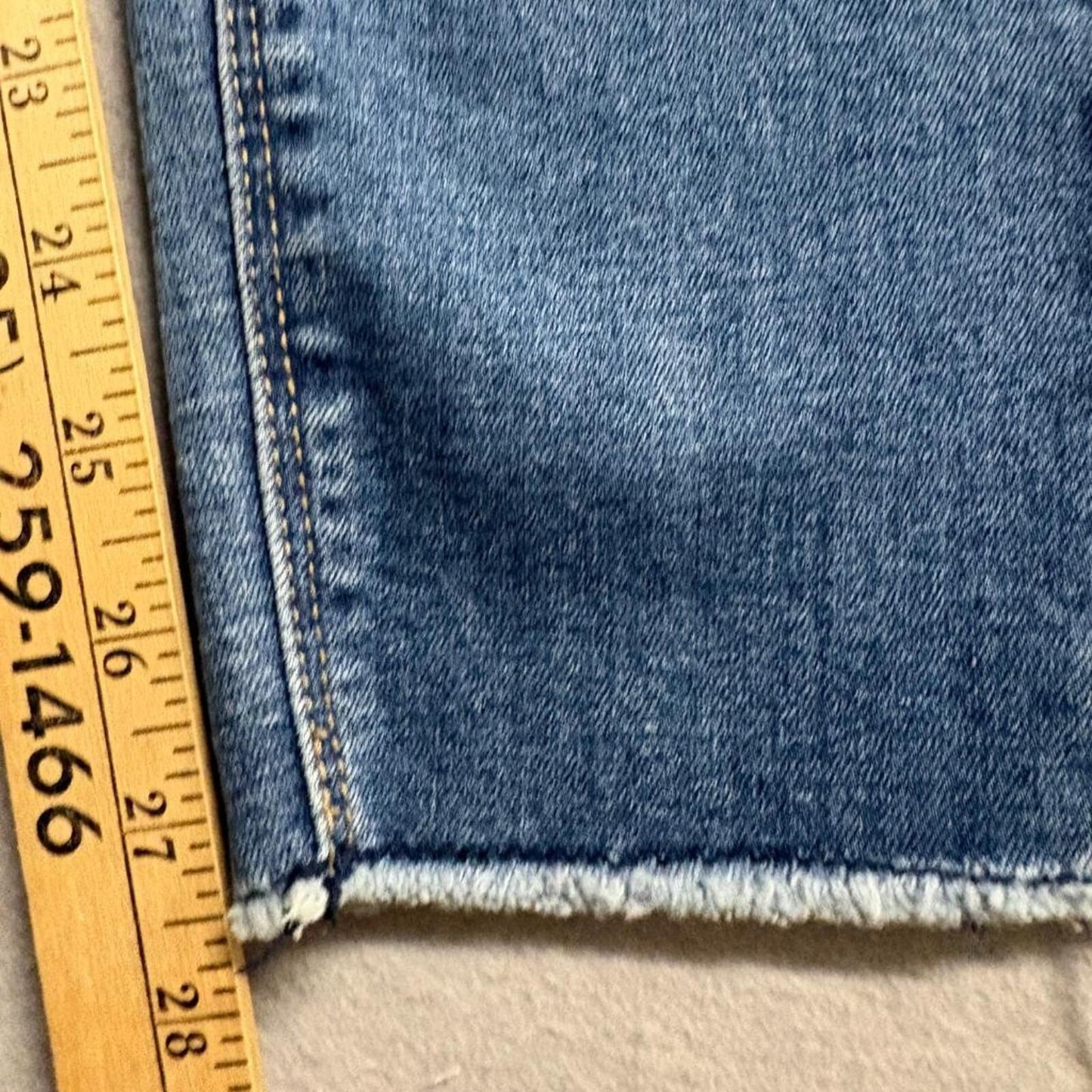 Papaya Distressed Skinny Jeans Womens Size 11 Blue Denim Raw Hem Stretch