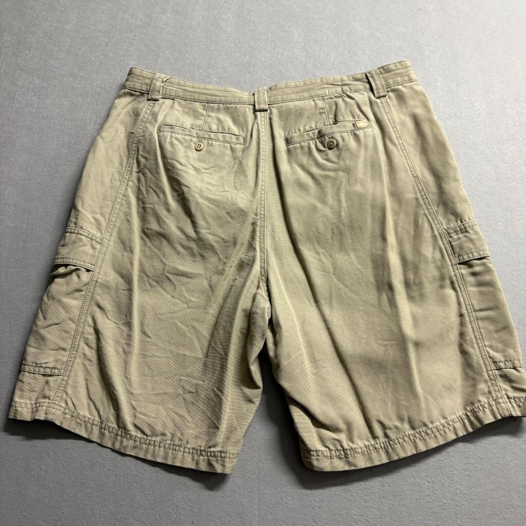 Tommy Bahama Relax Cargo Shorts Mens 36 Beige Khaki Tencel Cotton Blend