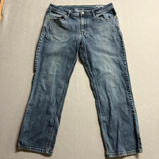 Buffalo David Bitton Jackson-X Jeans Mens 36x30 Blue Straight Stretch Denim