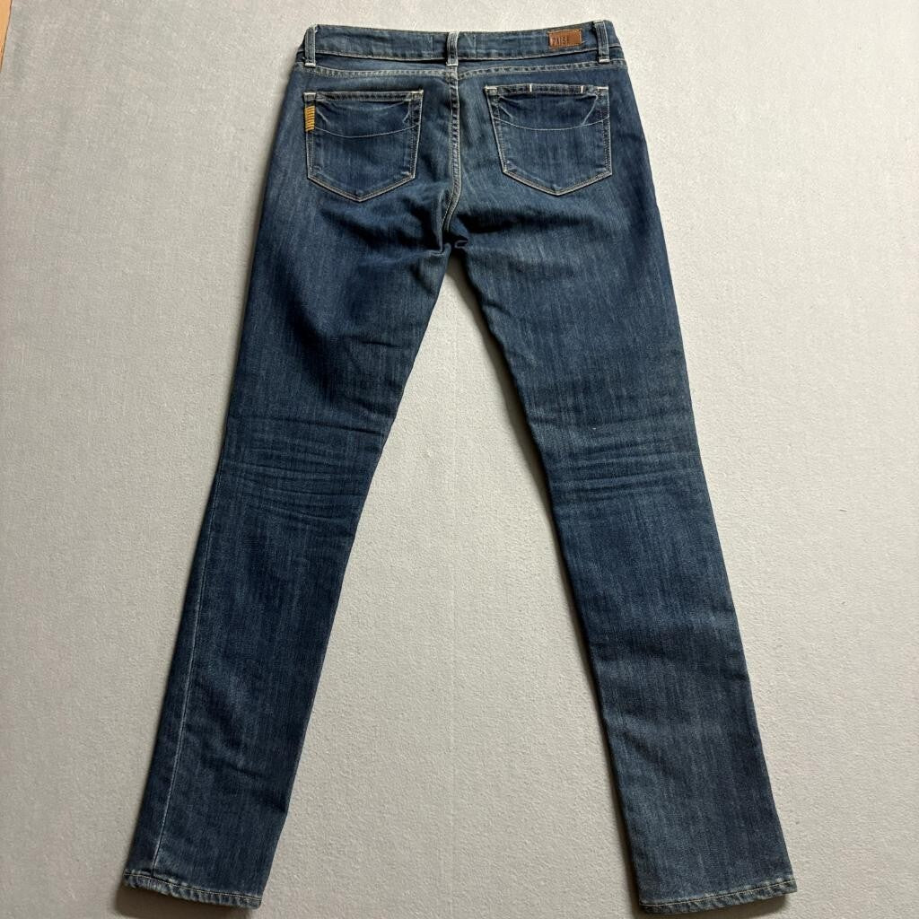 Paige Skyline Skinny Jeans Womens 28 Blue Denim Mid Rise Stretch