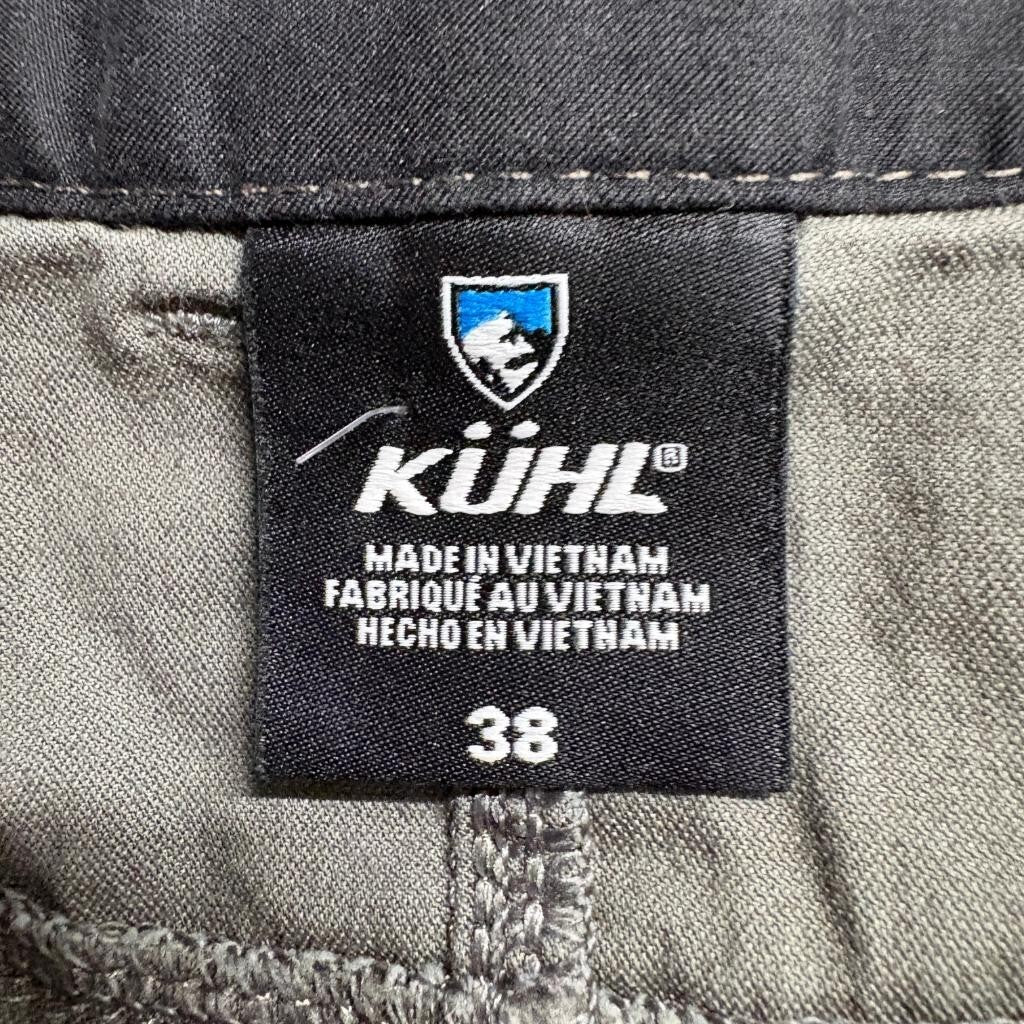Kuhl Renegade Cargo Shorts Mens 38 Green Cotton Blend Hiking Outdoor