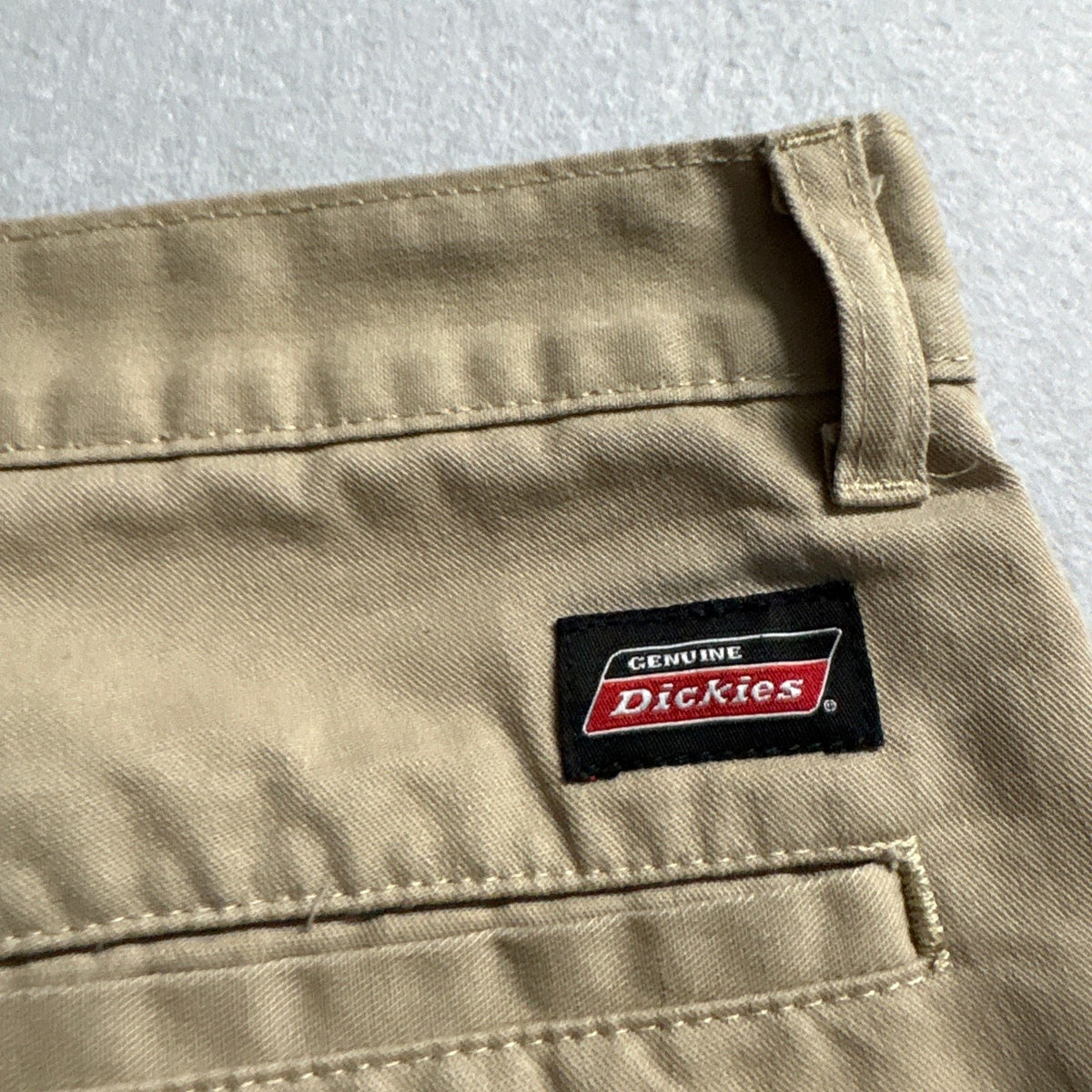 Dickies Mens Work Shorts Size 36 Khaki Tan Flat Front Casual Chino GR630DS