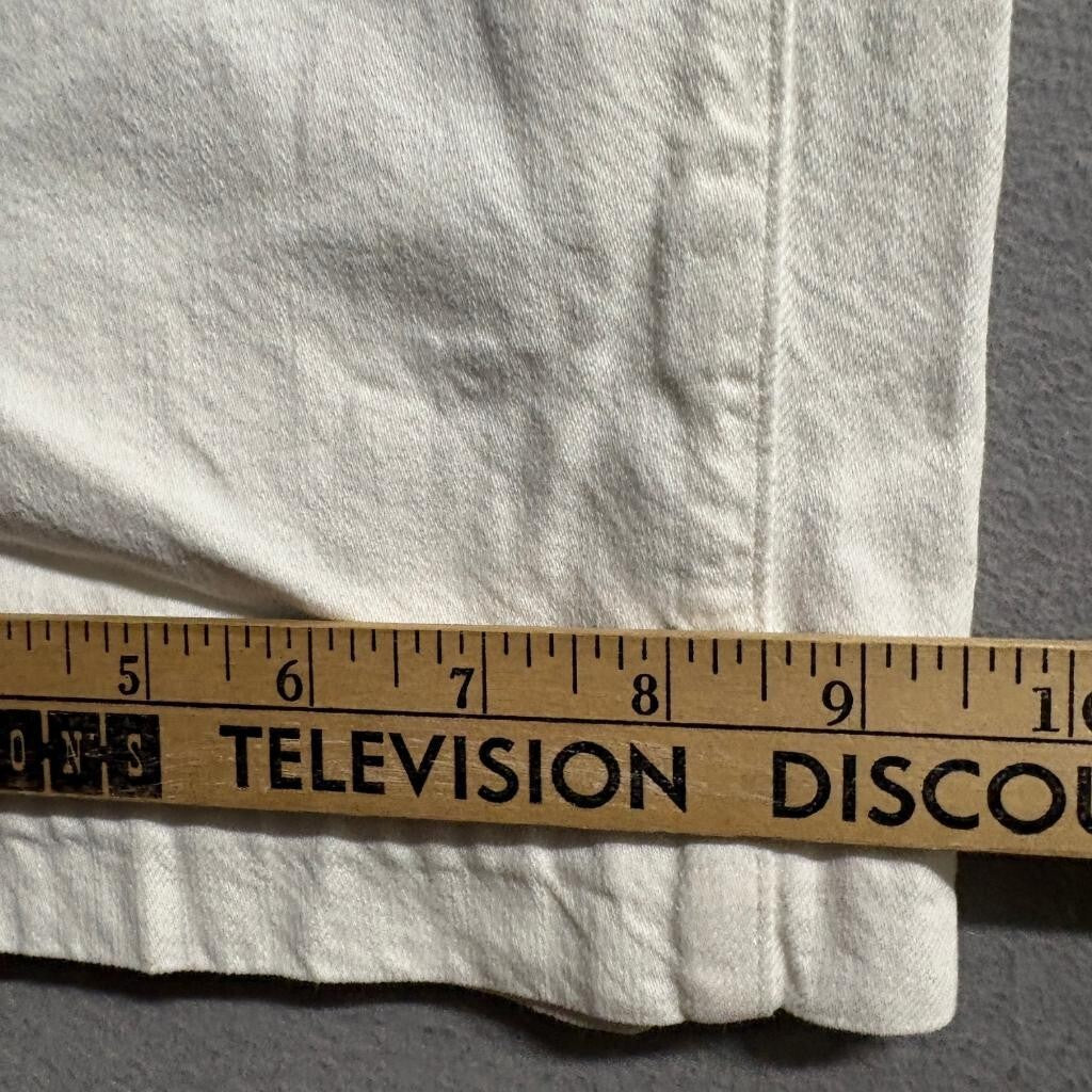 Madewell Baggy Straight Jeans Womens 29 White Cotton Denim Pleated Front Pants
